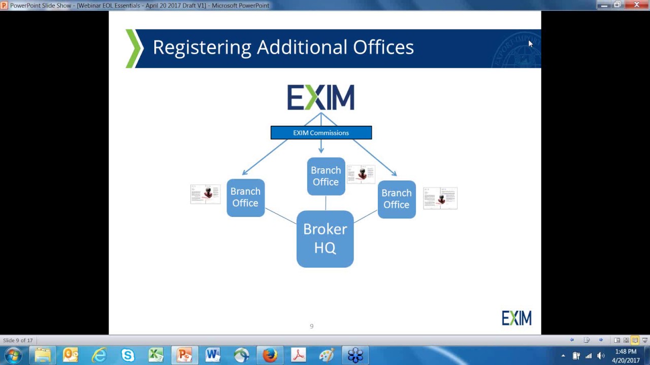EXIM Online Essentials for Insurance Brokers