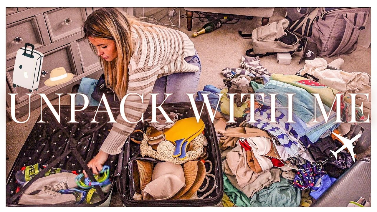 UNPACK & CLEAN WITH ME  - Fridge restock, makeup organisation & LOTS of laundry