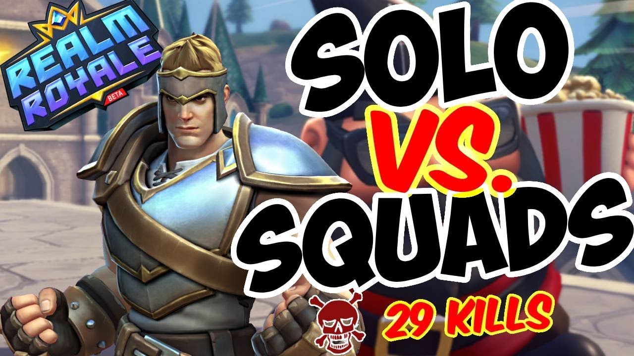 Solo vs. Squads - 29 KILLS! - Realm Royale Warrior Gameplay