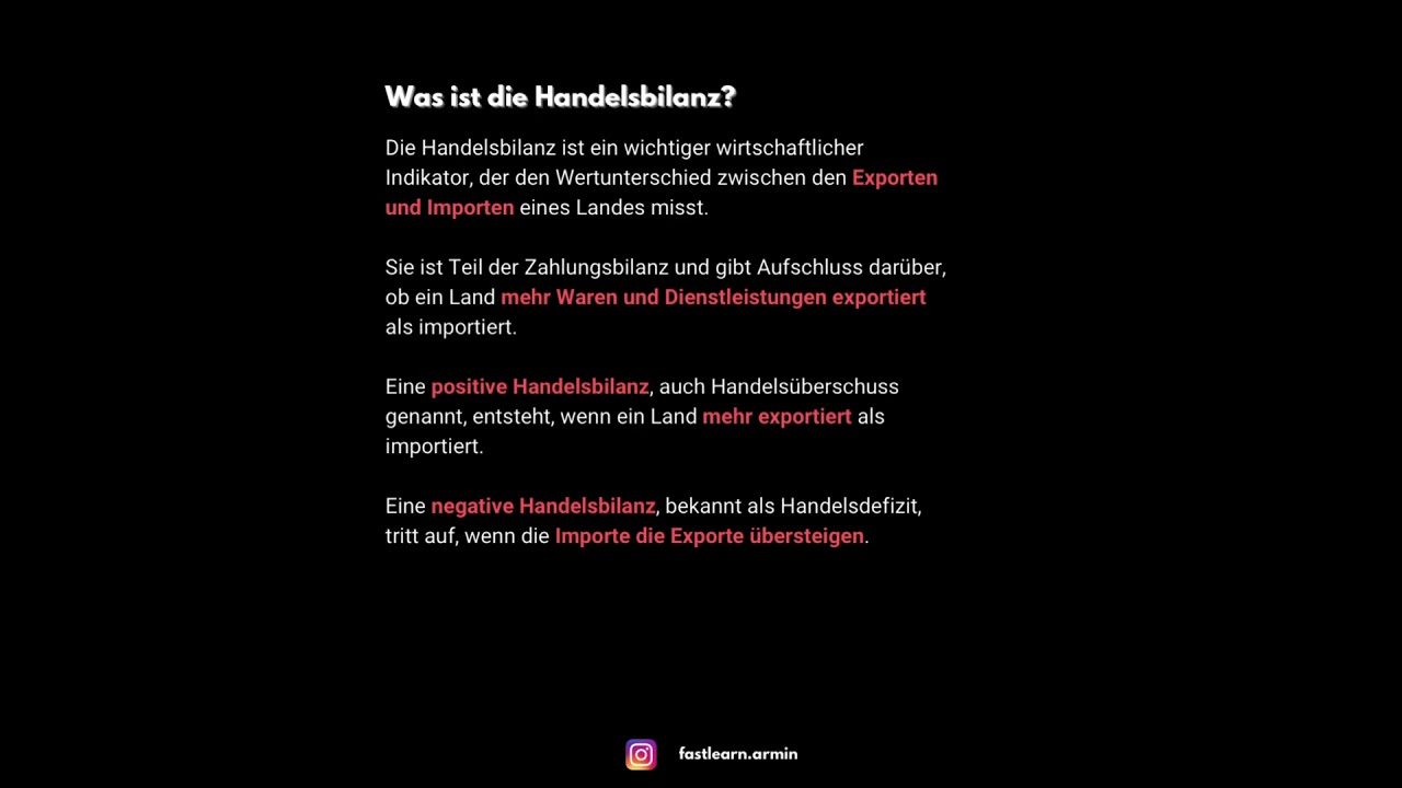 Was ist die Handelsbilanz?