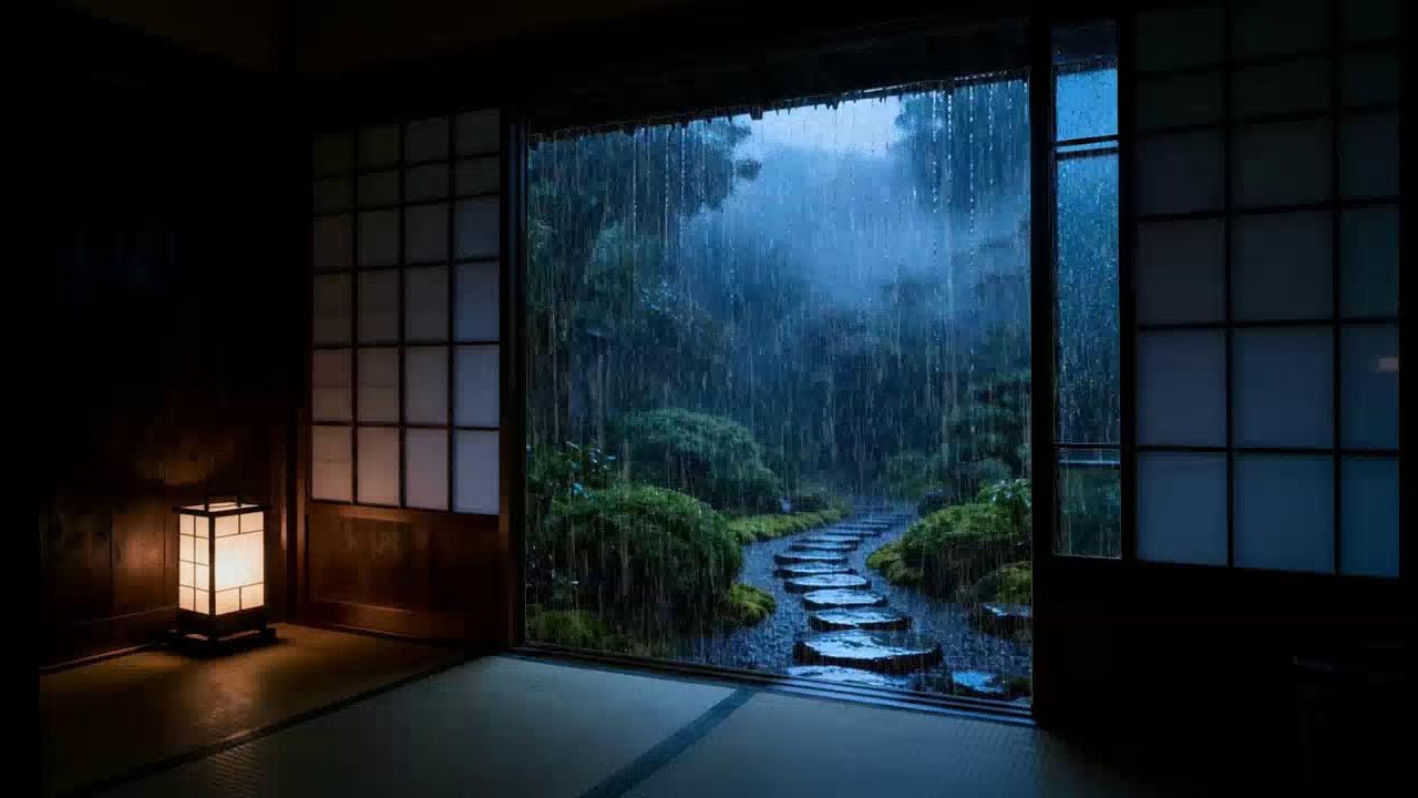 Heavy Rain & Thunder Sounds for Sleeping | Black Screen Deep Sleep