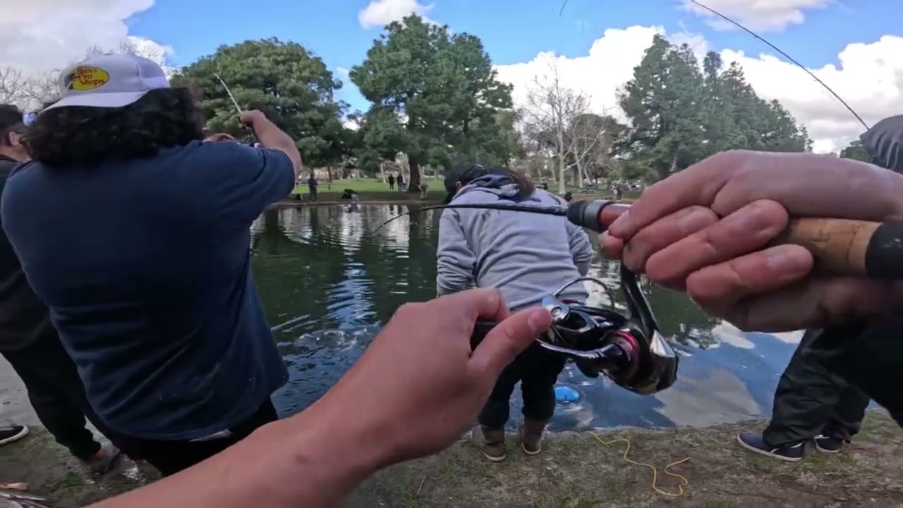 Trout Frenzy at Yorba Linda - Watch the Epic Spoon Bite NOW!