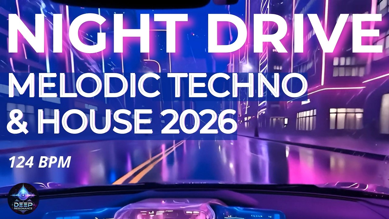 NIGHT DRIVE 🌌 Melodic Techno & House Mix 2026 | Cyberpunk Car Music (124 BPM)