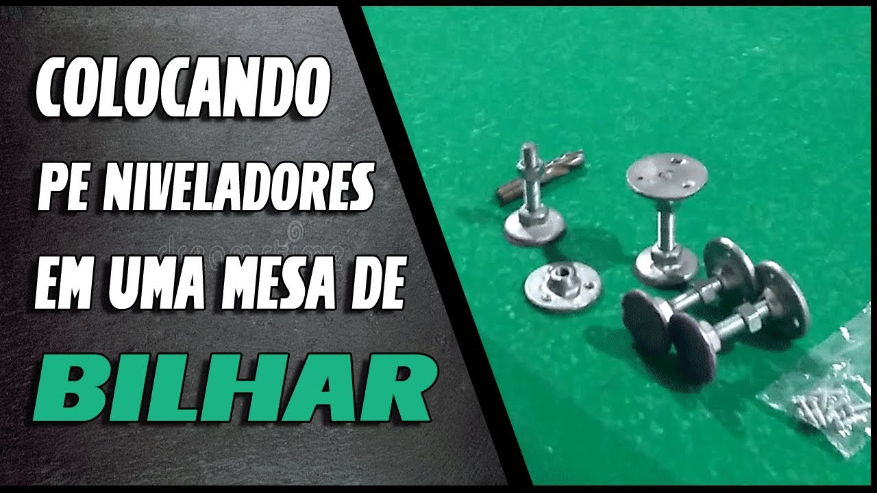 COLOCANDO PÉ NIVELADOR NA MESA DE BILHAR
