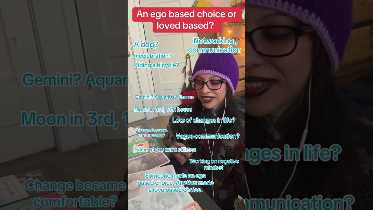 An ego based choice vs love based choice #fyp #messagesforyou #tarot #ego #love #trust #choices 