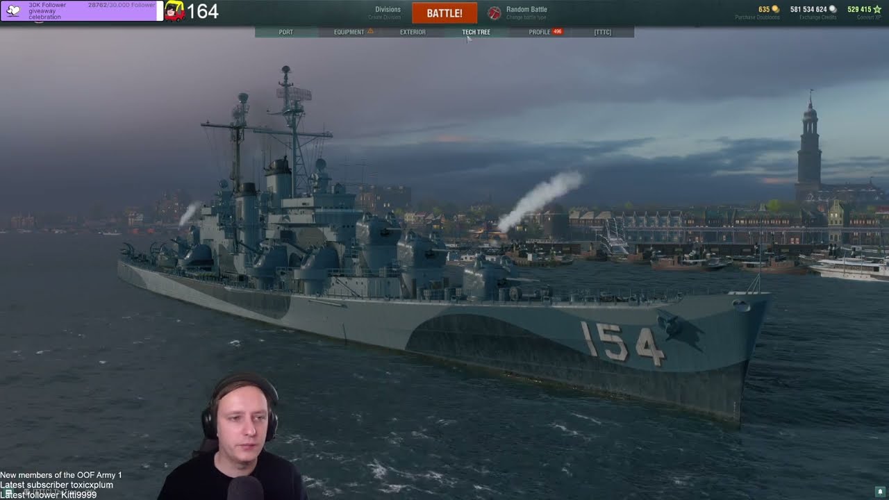 Austin - If a cruiser goes full auto in wows