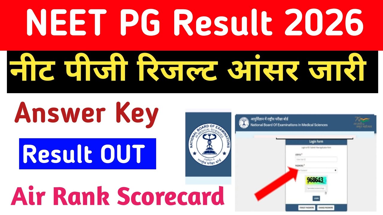 Neet PG Answer key Result 2026| Neet PG Result Date Out | Neet PG cut off marks Answer key #neetpg 