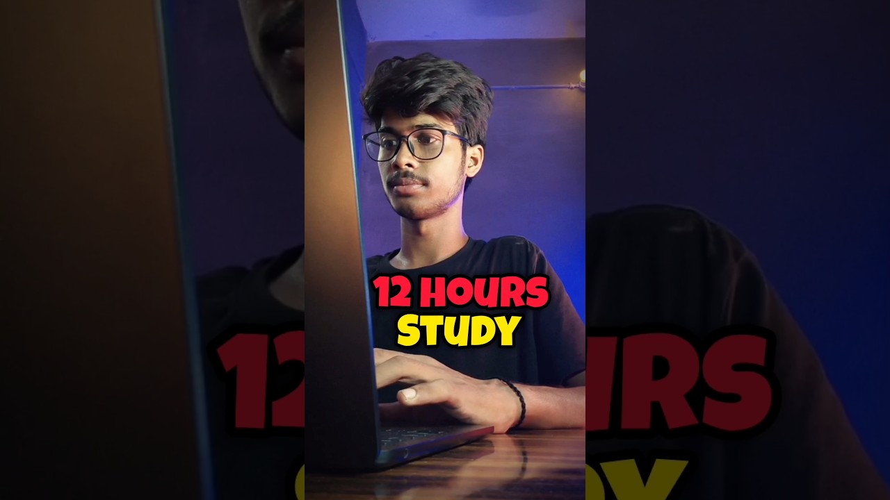 12 Hours Study Challenge 💀 #shorts #ytshorts #jee #pw #minivlog