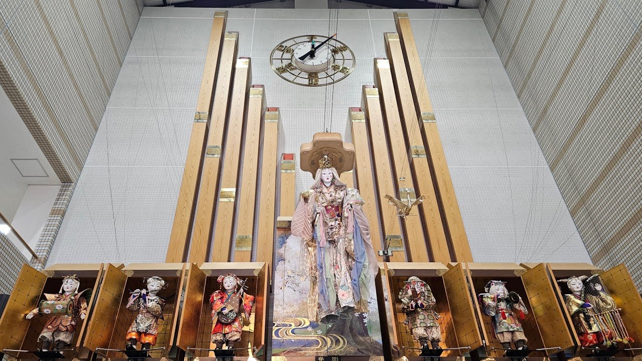 【空中で舞い踊る】北名古屋文化勤労会館 からくり時計「天空の春」(一部故障)