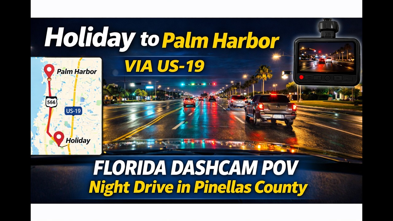Driving from Holiday to Palm Harbor Florida | US-19 Dashcam POV