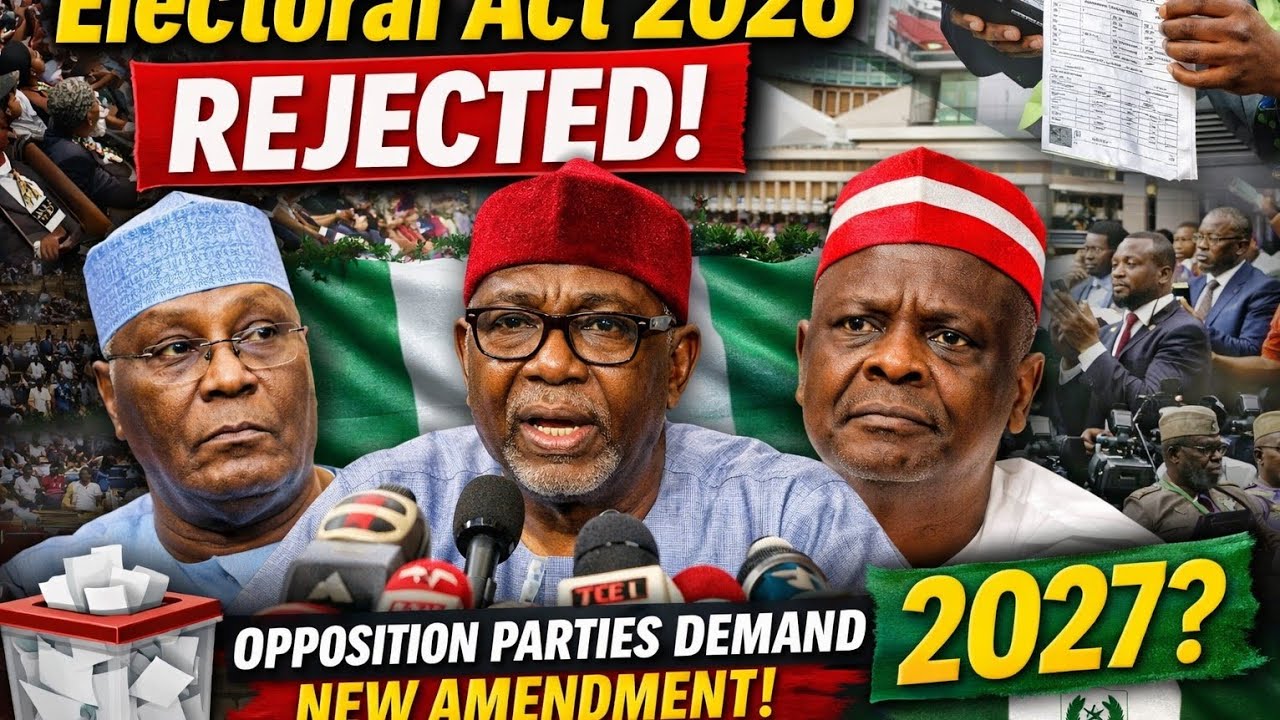 JUST IN ‼️ADC, NNPP reject Electoral Act 2026, seek fresh amendment by n’assembly