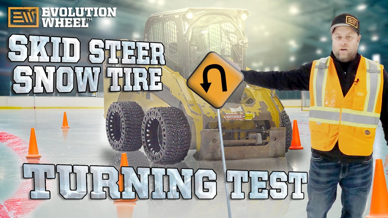 Skid Steer Snow Tire Turning Test | EWRS-SNOW