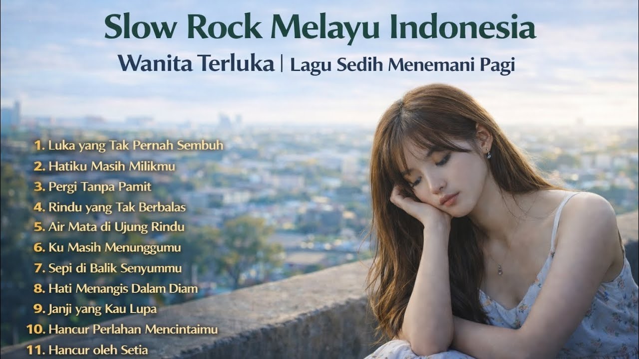 Slow Rock Melayu Indonesia Wanita Terluka | Lagu Sedih Menemani pagi