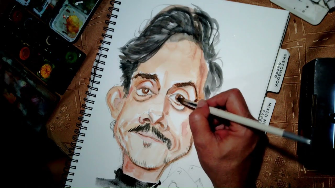 rada caricatura acuarelas