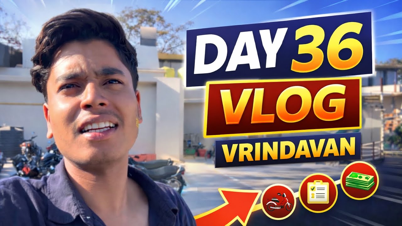 Day-36||100 days challenge || went vrindavan for work || bake bihari ji darshan @JATINABHISHEKVLOGS 