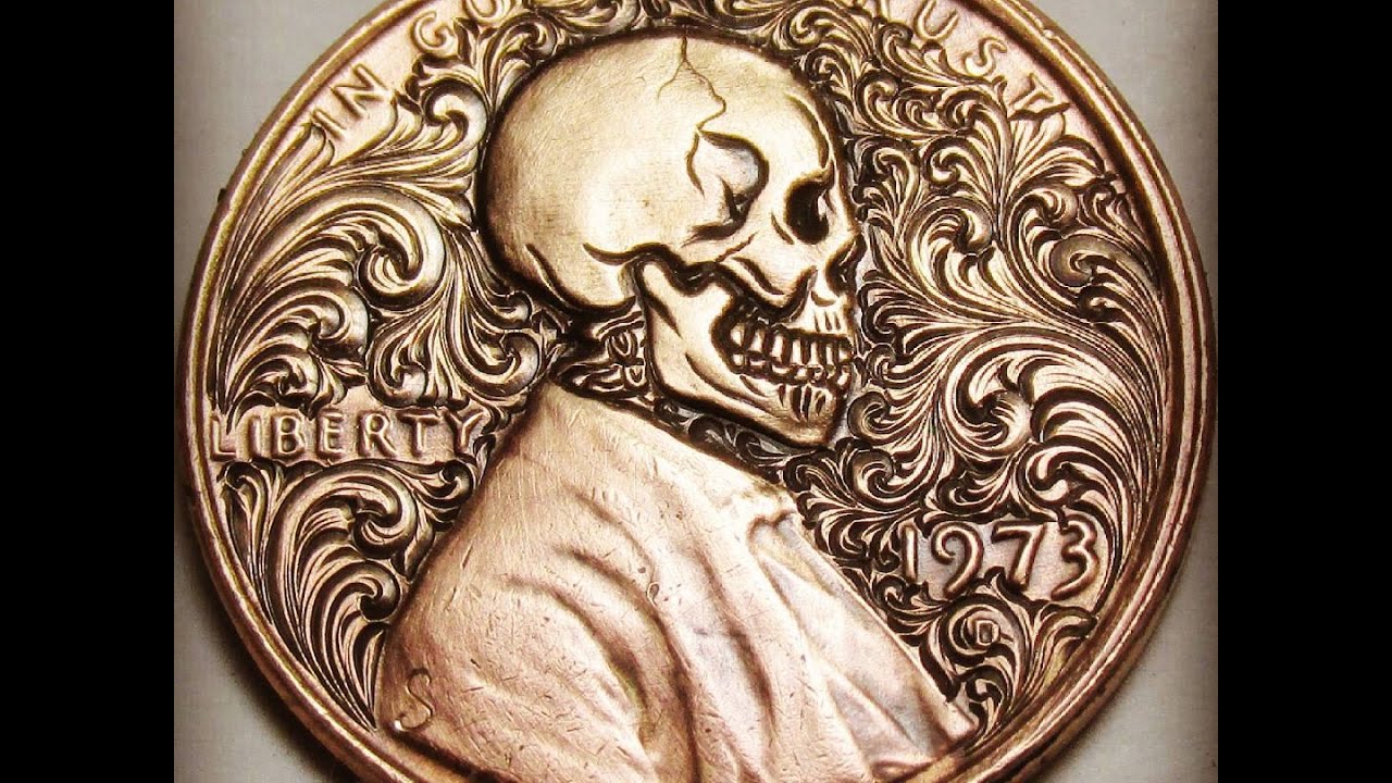 Carving a Skull onto a Penny from Start to Finish