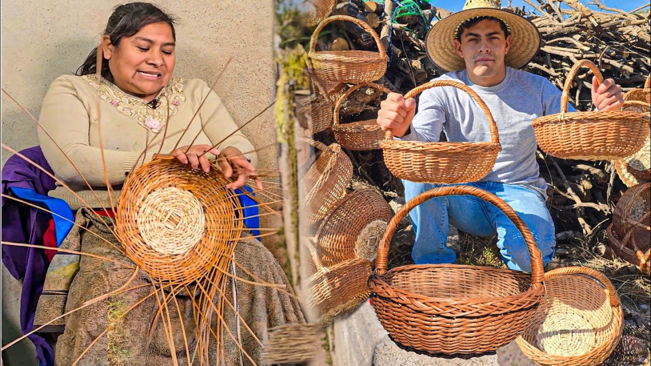 VIVE de HACER canastas - gana poco pero es Trabajo Honrado 