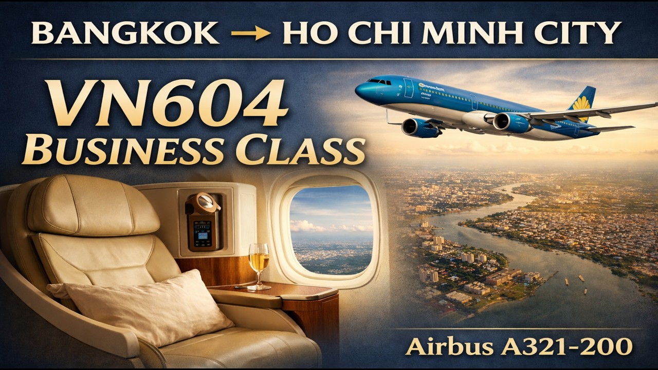 Бангкок-Хошимин ✈ Vietnam Airlines VN604 Бизнес-класс 🛩 A321