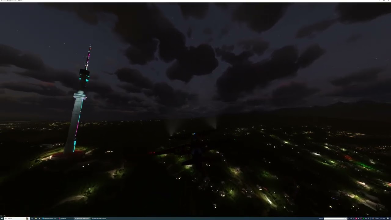 Amazing Sunset Views of The Almaty TV Tower, From An "ATEA eVTOL", Kazakhstan.