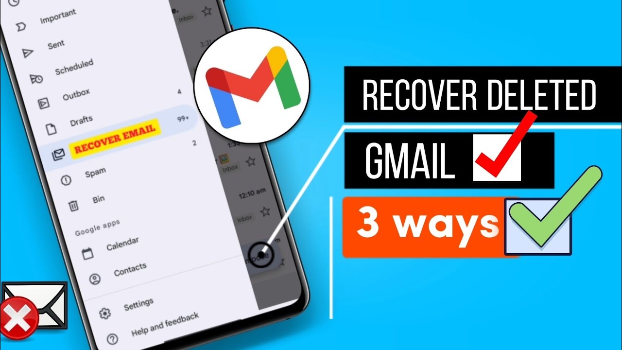 Как восстановить навсегда/временно удалённые письма из Gmail | Восстановление удалённых писем