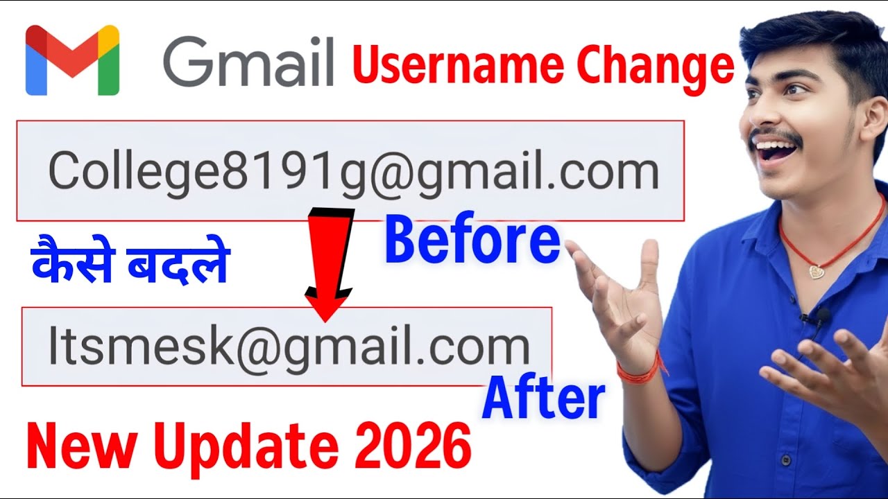 How To Change Gmail id Username 2026 | Google Id Username Change | Change Gmail Username New Update