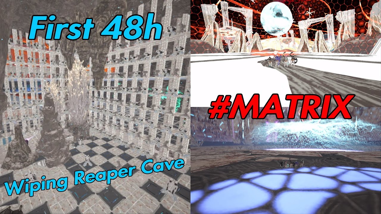 First 48h on #MATRIX | Wiping and Claiming Reaper Cave + PvP | ARK PS4/PS5 | #RUIN#ARTIC#LORDS#DEDI