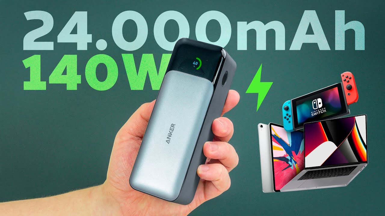 O MELHOR POWERBANK QUE JÁ TESTEI! 140W e 24.000mAh! Anker 737gen2 - Mostra a Potência em Tempo Real!