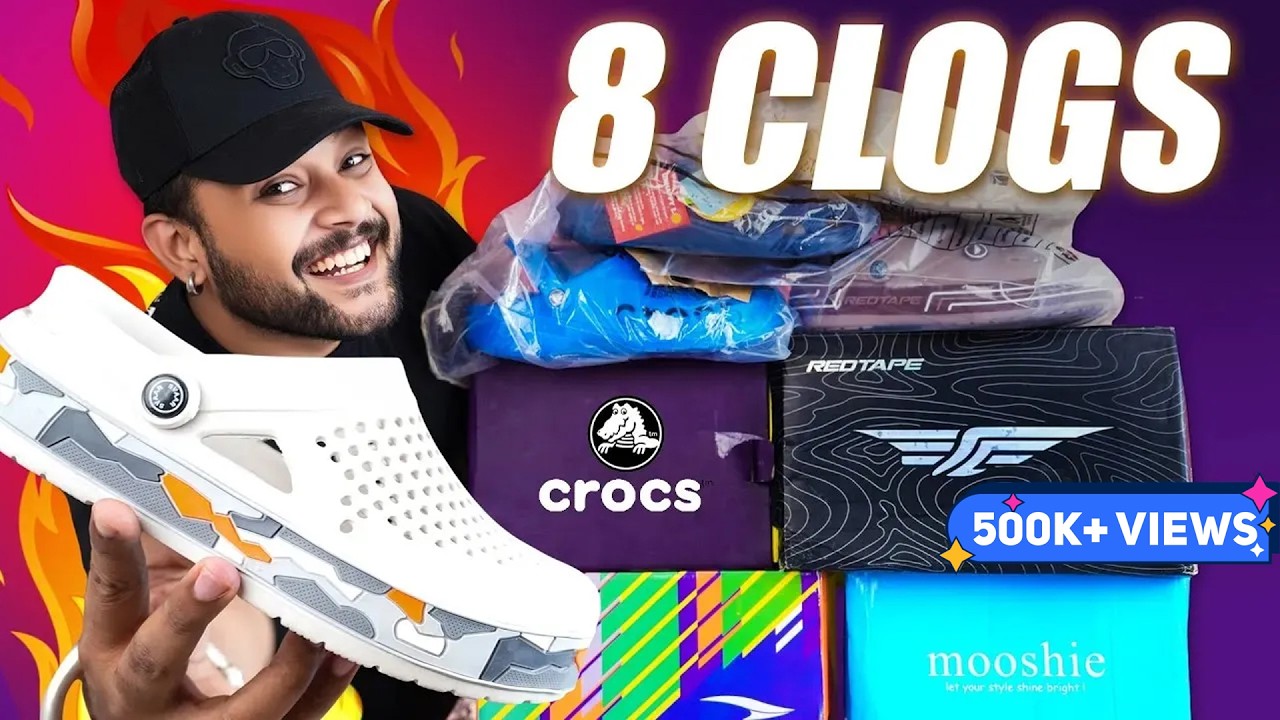 8 BEST CROCS/CLOGS/SLIDERS FOR MEN 🔥 Crocs, Red Tape, Asian Amazon Footwear Haul 2024 | ONE CHANCE
