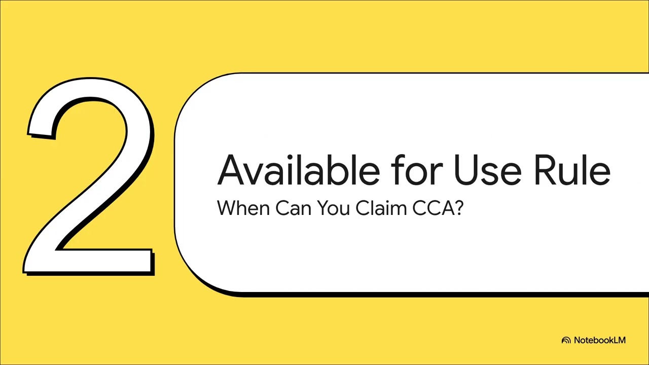 Capital Cost Allowance and Capital Property Rules