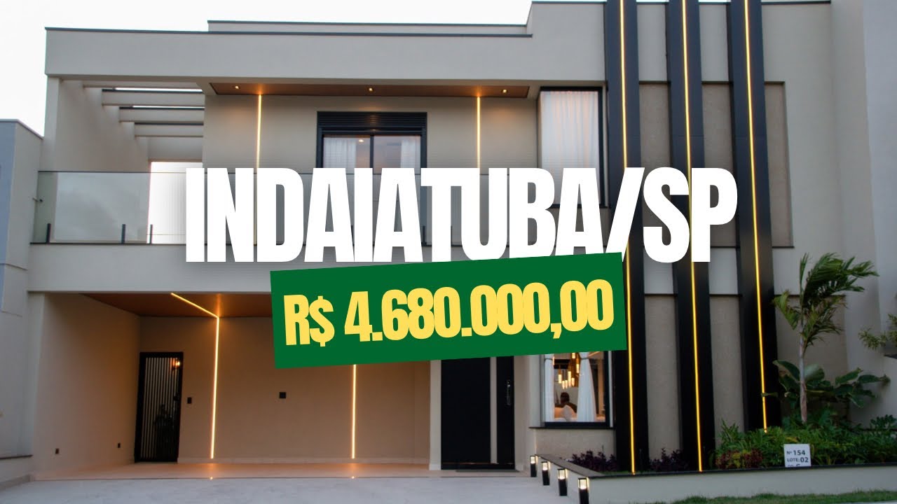CASA MOBILIADA 4 SUÍTES + ESCRITÓRIO + PISCINA + ENERGIA SOLAR - INDAIATUBA/SP - R$ 4.680.000,00 