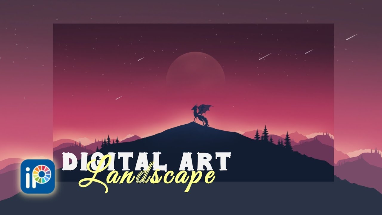 Fantasy Digital Landscape | Dreamy Night Sky Digital art 