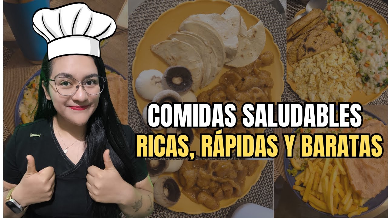 🟡BAJA GRASA Y AUMENTA 💪🏻MÚSCULO CON ESTAS 3 RECETAS SALUDABLES Y REALISTAS PARTE 1