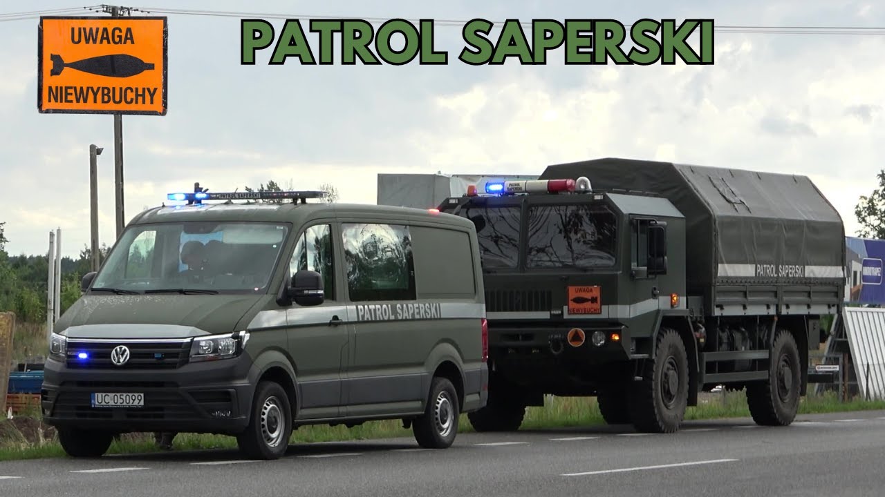 Patrol Saperski w akcji - Przejęcie potencjalnego niewybuchu i przejazd 2 pojazdów