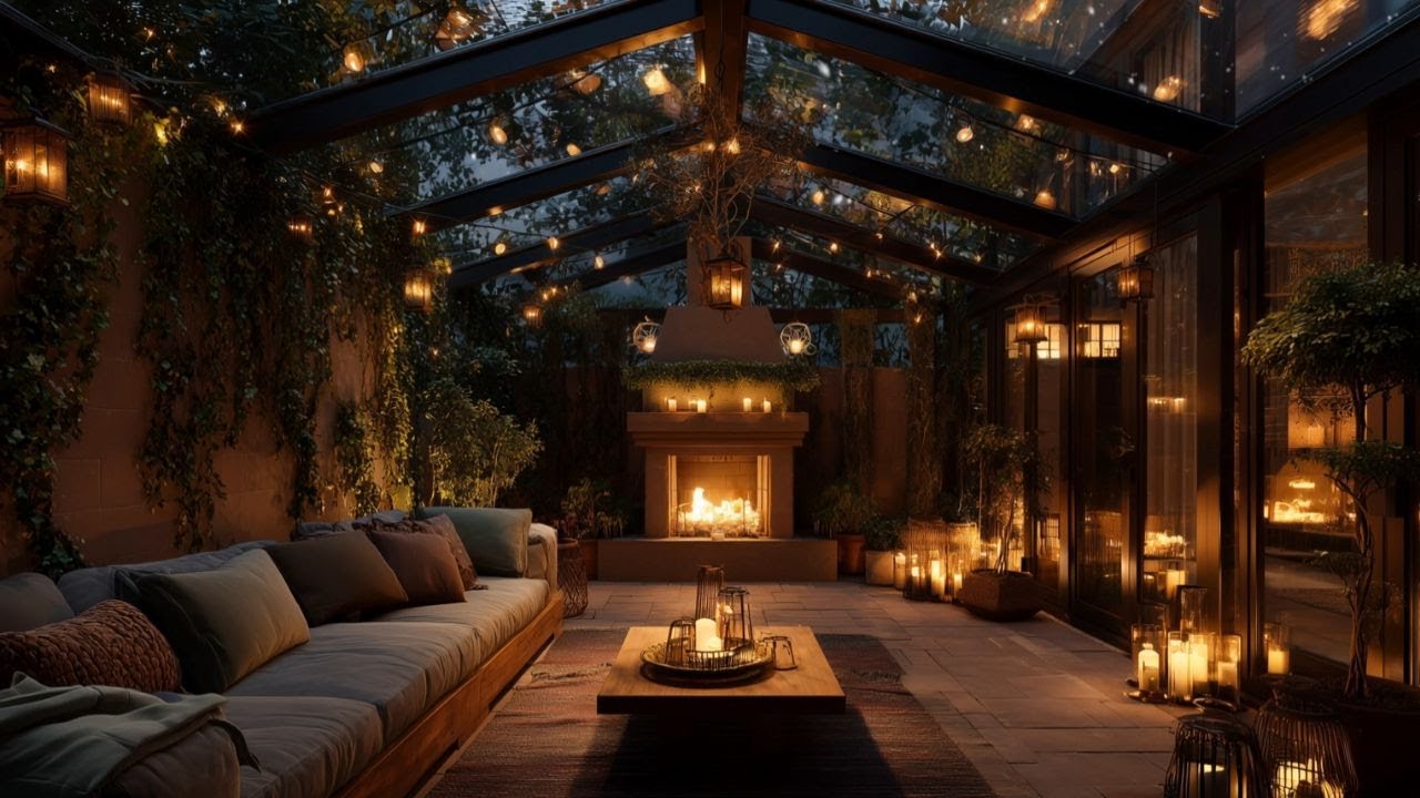 Candlelit Courtyard Ambient Jazz 🎷 Soprano Sax & Piano for Deep Relaxation