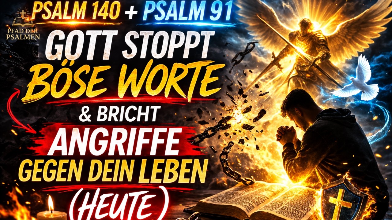 🔥 Psalm 140 + Psalm 91 — Gott stoppt böse Worte & bricht Angriffe gegen dein Leben (Heute)