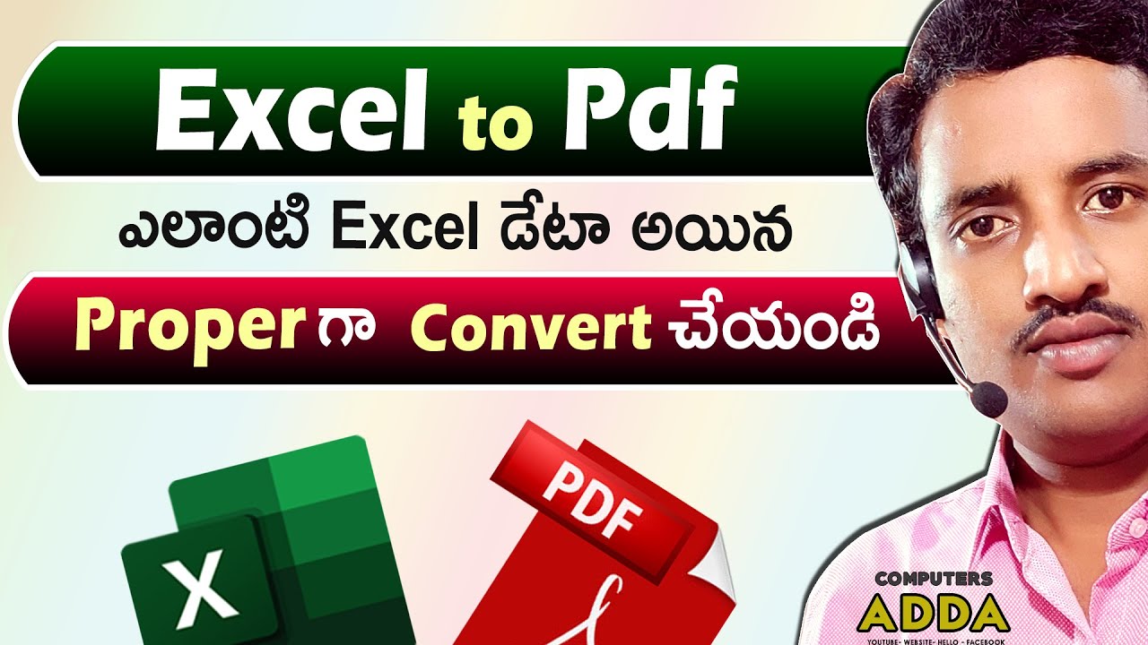 😮 Properly Convert Excel to Pdf in Telugu || Very Useful for Job Holders & Students || Computersadda