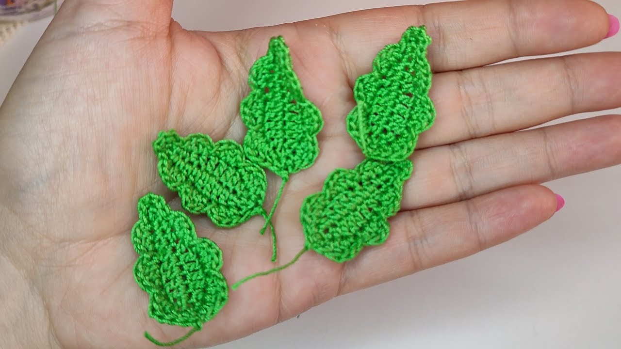 How to crochet leaf (easy)/Cum crosetam frunza (usor)