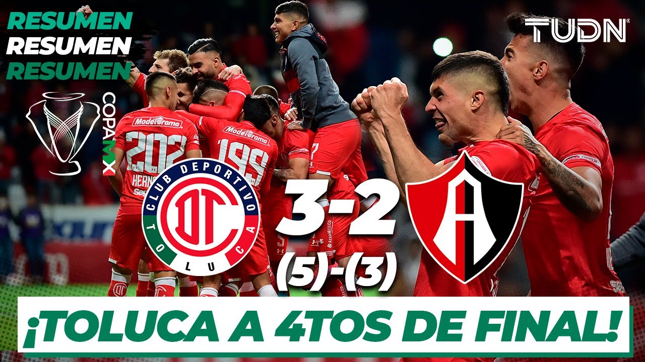 Resumen y Goles | Toluca 3 (5) - (3) 2 Atlas | Copa Mx - 8vos | TUDN
