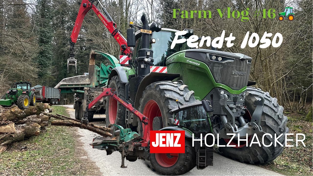 Fendt 1050 Vario mit JENZ Hacker I Fendt mit 517PS I HOLZ I John Deere I Farm Vlog #16🚜