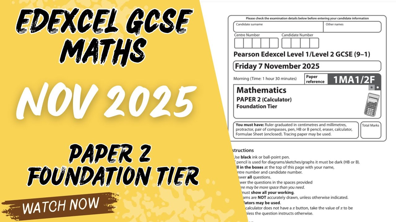 November 2025 Foundation Paper 2 GCSE Maths Edexcel Full Review and Solutions