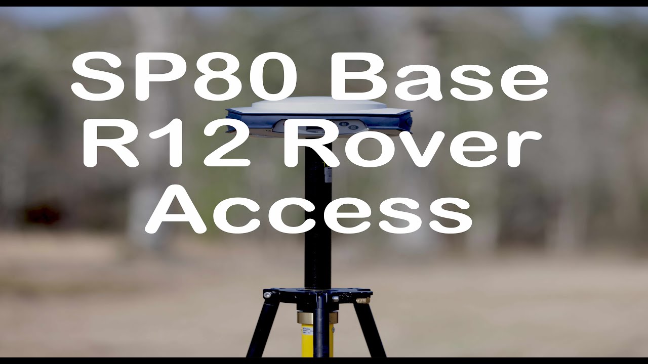 Surveying with a SP80 Base and R12 Rover
