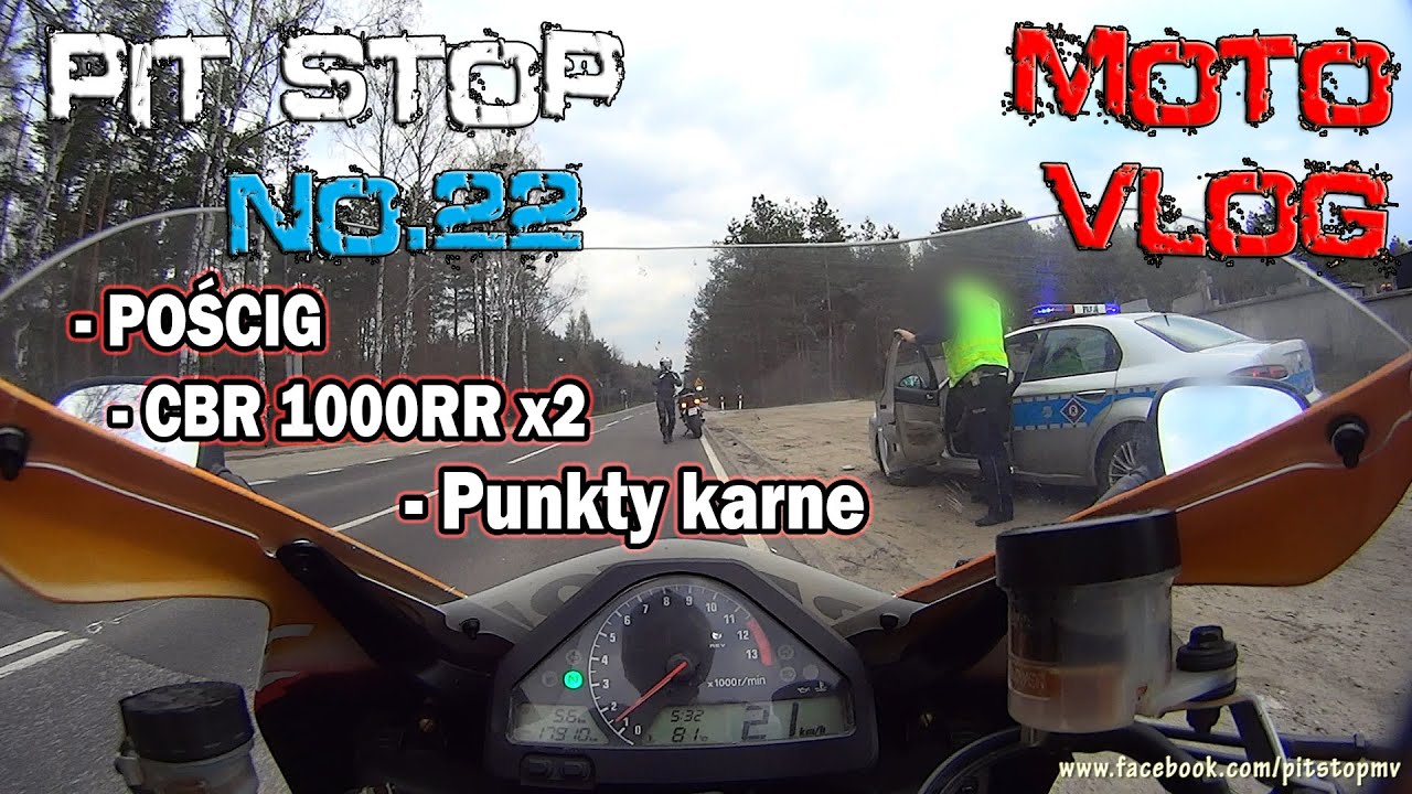 CBR 1000RR Pościg Mandat i Punkty - Czyli jak NIE jeździć na moto.