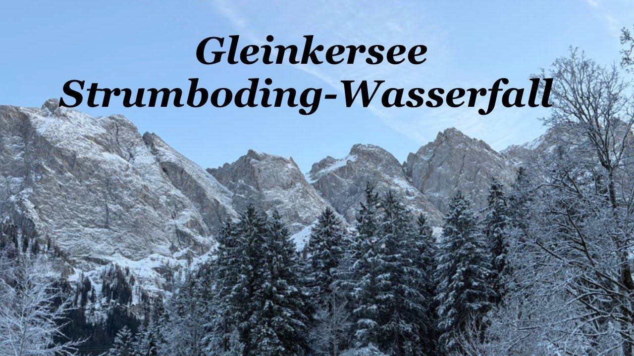 Austria Lake Gleinkersee and Strumboding Waterfall / Австрия озеро Gleinkersee и водопад Strumboding