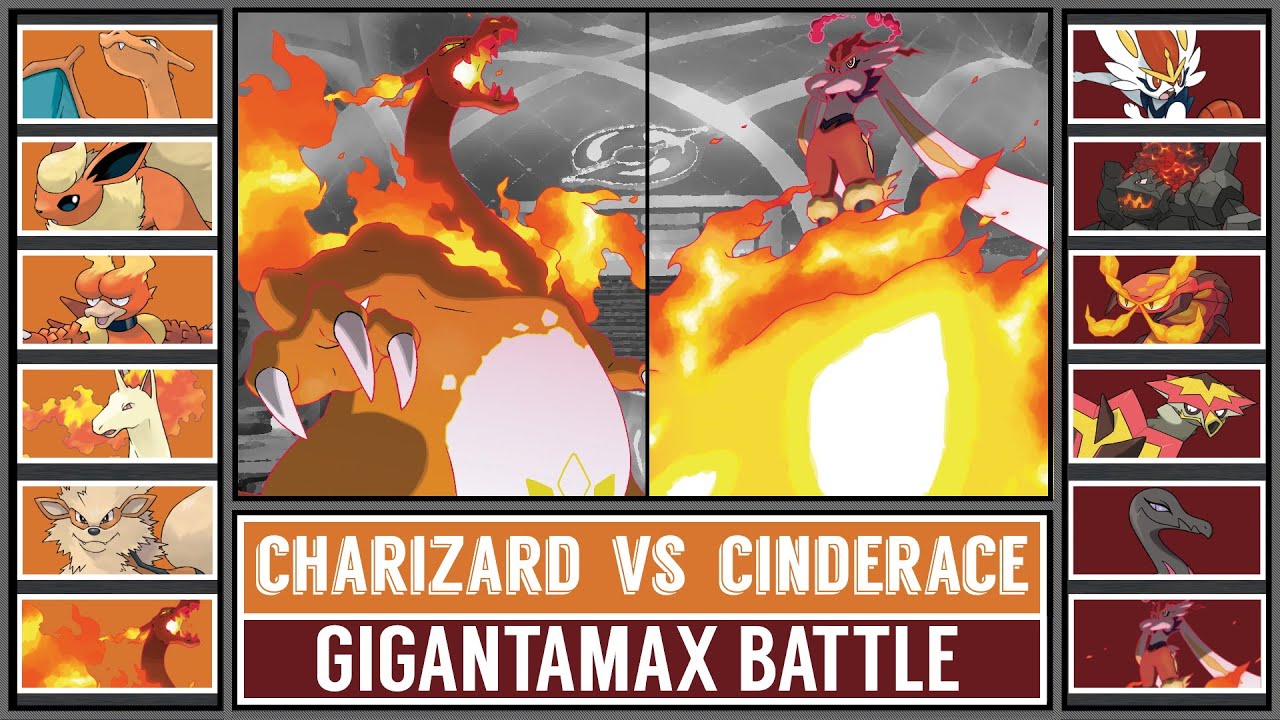 GMAX CHARIZARD vs GMAX CINDERACE | Gigantamax Pokémon Battle