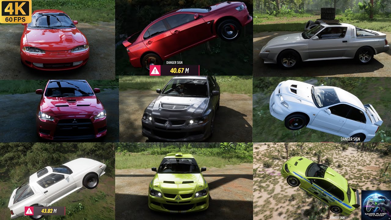 🚗💨 Mitsubishi Madness on the Airport Runway  Epic Jumps in Forza Horizon 5!