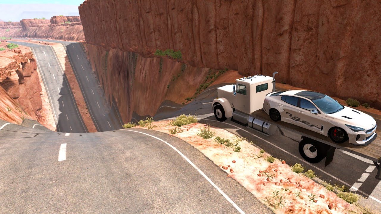 Cars vs Valley Road - episode 22 BeamNG.drive - BeamNG Peak