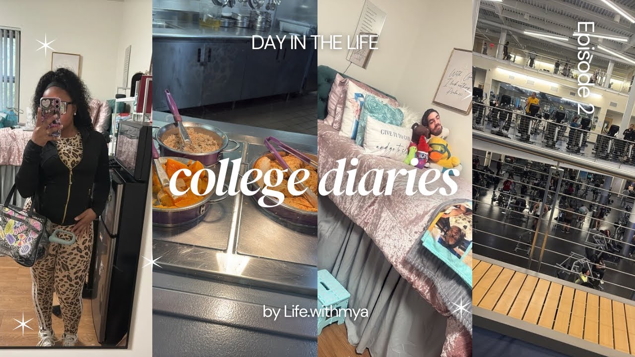 02 college Diaries ♡| DAY IN MY LIFE! Gym, On campus Job, Class, etc..