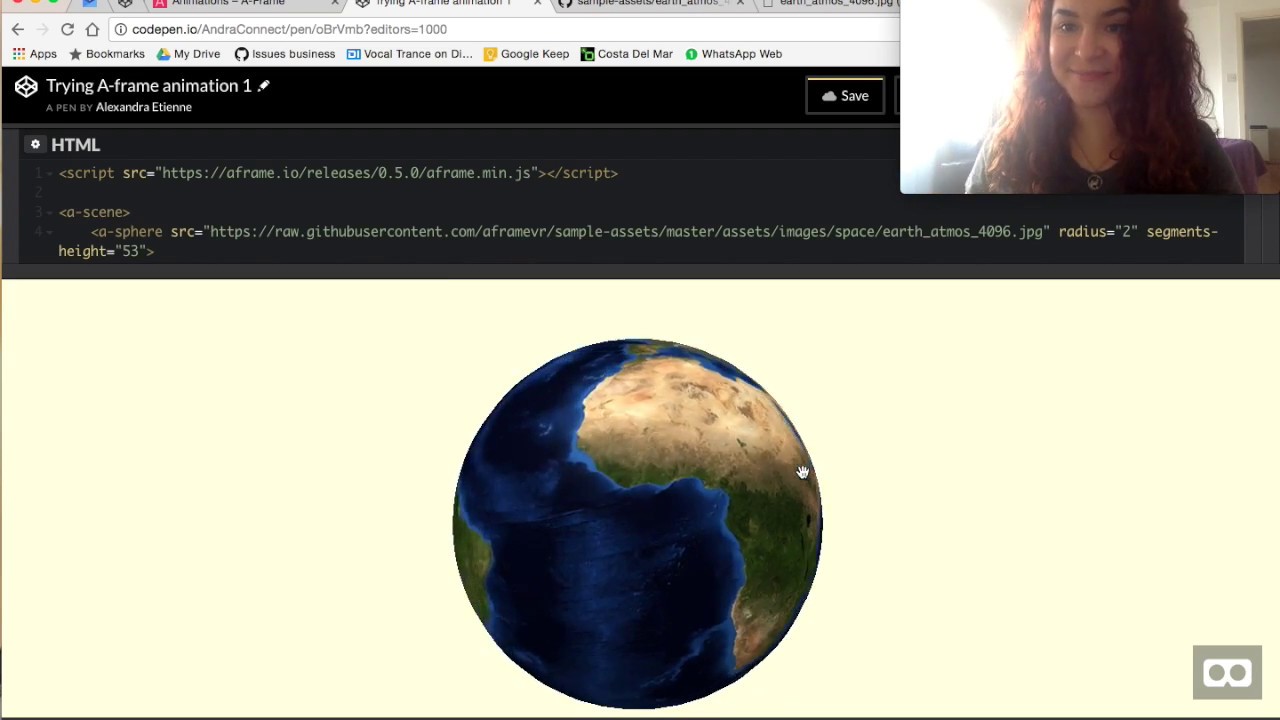 A-Frame Tutorial Adding Textures: Creating Earth