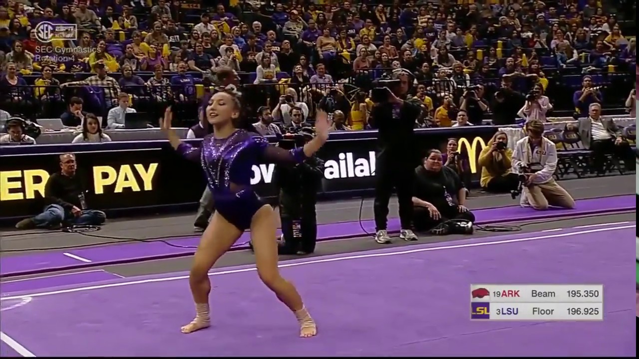 Myia Hambrick (LSU) 2018 Floor vs Arkansas 9.95