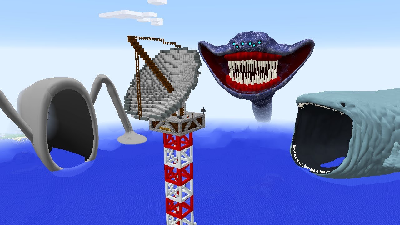 SURVIVING FROM EL GRAN MAJA, THE BLOOP AND SEA EATER in Minecraft Part 2 - Gameplay